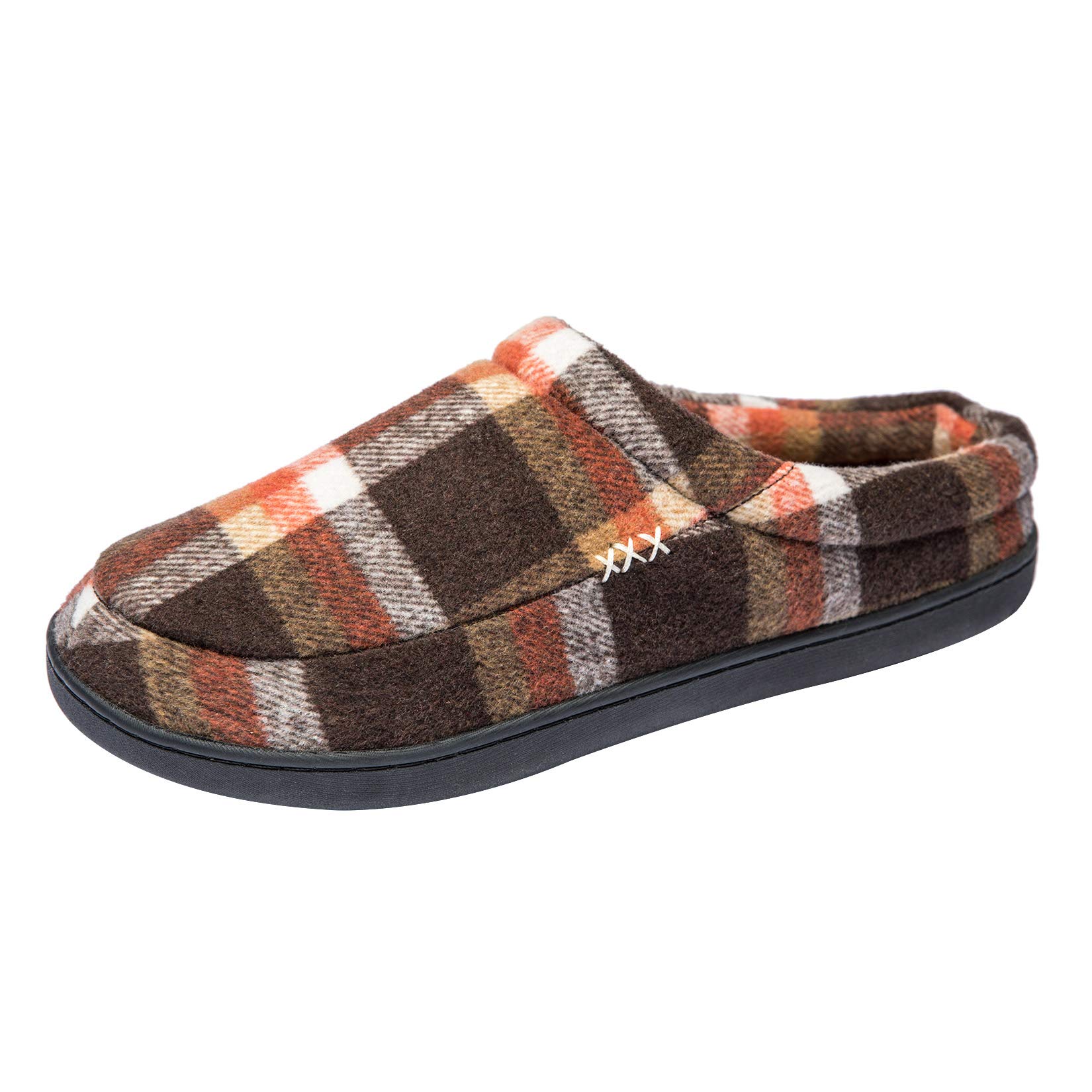 Ranberone Men's Slippers - Soft Faux Leather Moccasin House Shoes with Plush Fuzzy Lining for Indoor & Outdoor Wear - Perfect for Home, Office, and Relaxation