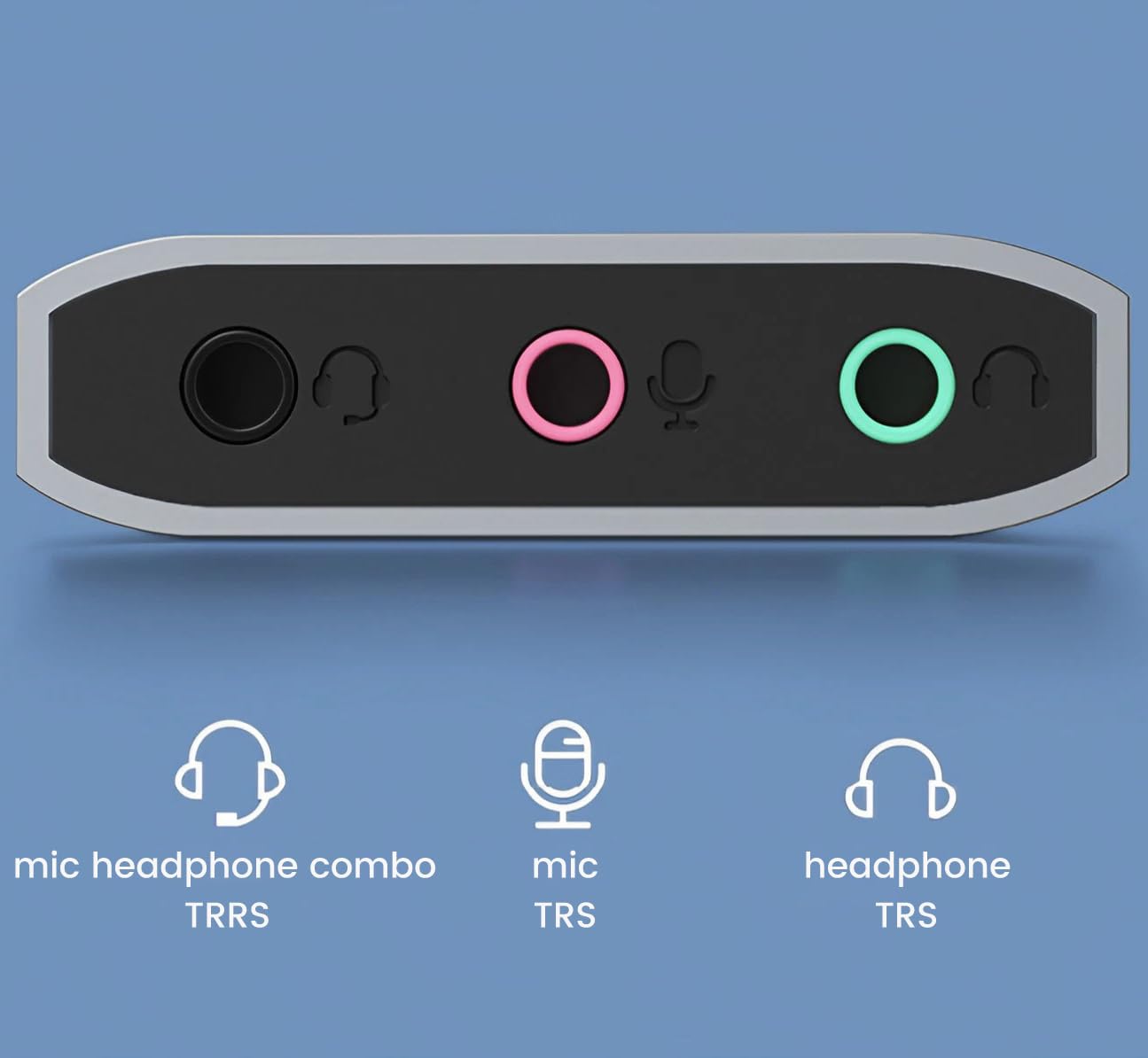 USB Audio Adapter - 3.5mm Aux to USB Converter, External USB Sound Card with Microphone Support for PC, Laptop, Mac - Perfect for Gaming, Online Meetings & Music Recording