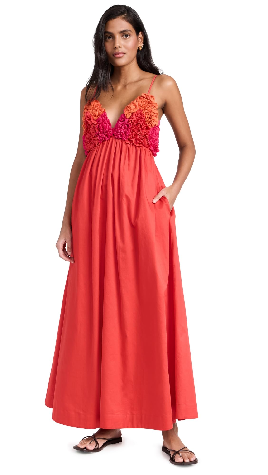 Mara Hoffman Women's Annika Dress - Flowy Summer Maxi Dress with Floral Print | Perfect for Beach Vacations, Weddings & Boho Fashion