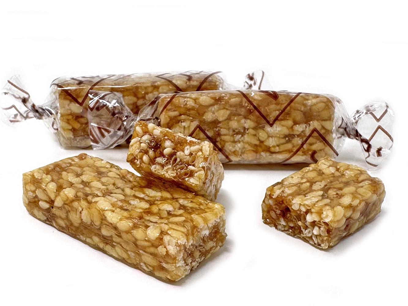 SweetGourmet Sesame Honey Crunch - All Natural Candy Snack (1 Pound) | Healthy Sweet Treat for Parties, Gifts & Dessert Toppings | Gluten-Free & Non-GMO