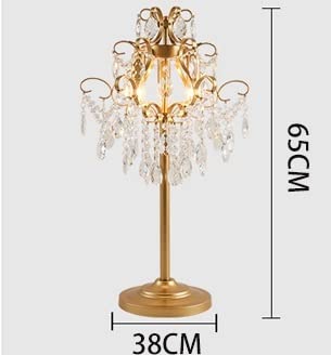 Luxury Crystal Table Lamp - Gold Bedside Desk Lamp with Dimmable Light for Bedroom, Living Room, Dining Room, Study & Home Decor | Perfect for Reading, Working & Creating Ambiance