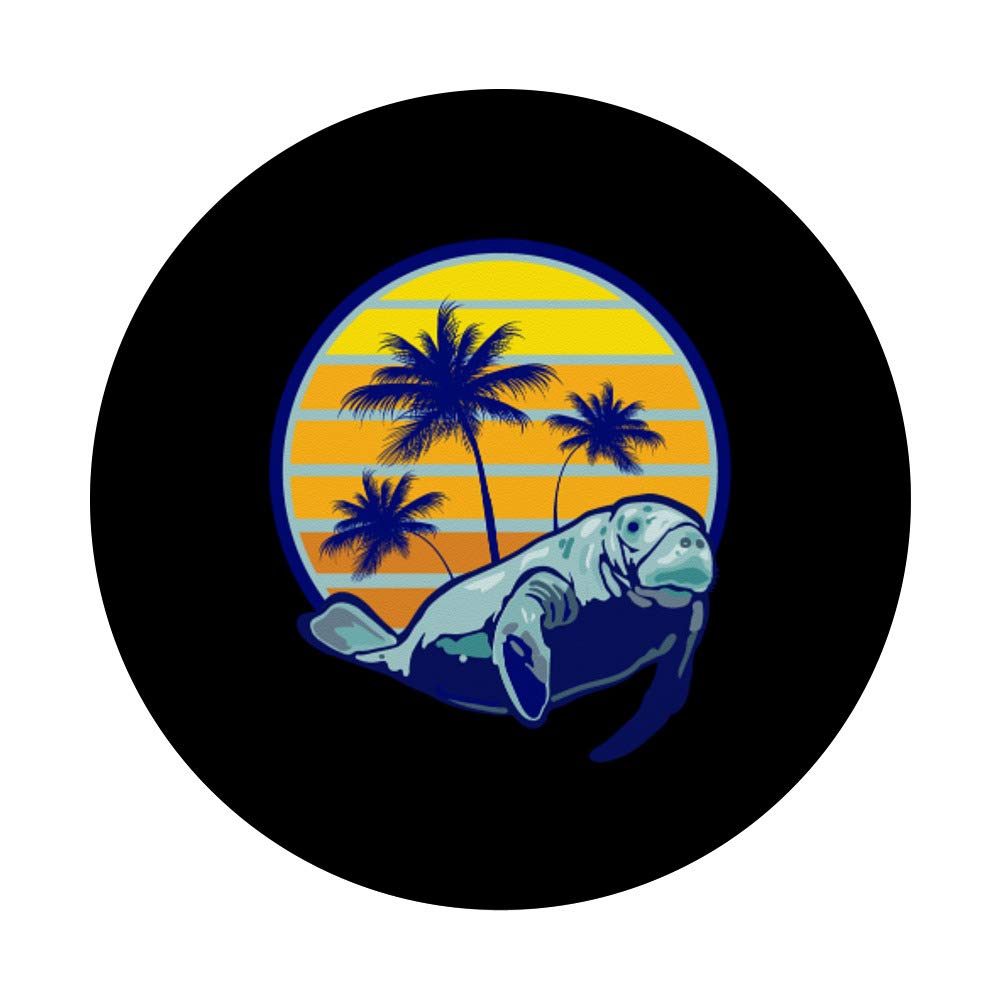 Retro Vintage Sunset T-Shirt with Palm Tree Design - Funny Save The Floaty Potatoes Graphic Tee | Trendy PopSockets Grip & Stand for iPhone, Samsung & Tablets | Perfect for Beach Vacations & Summer Outfits