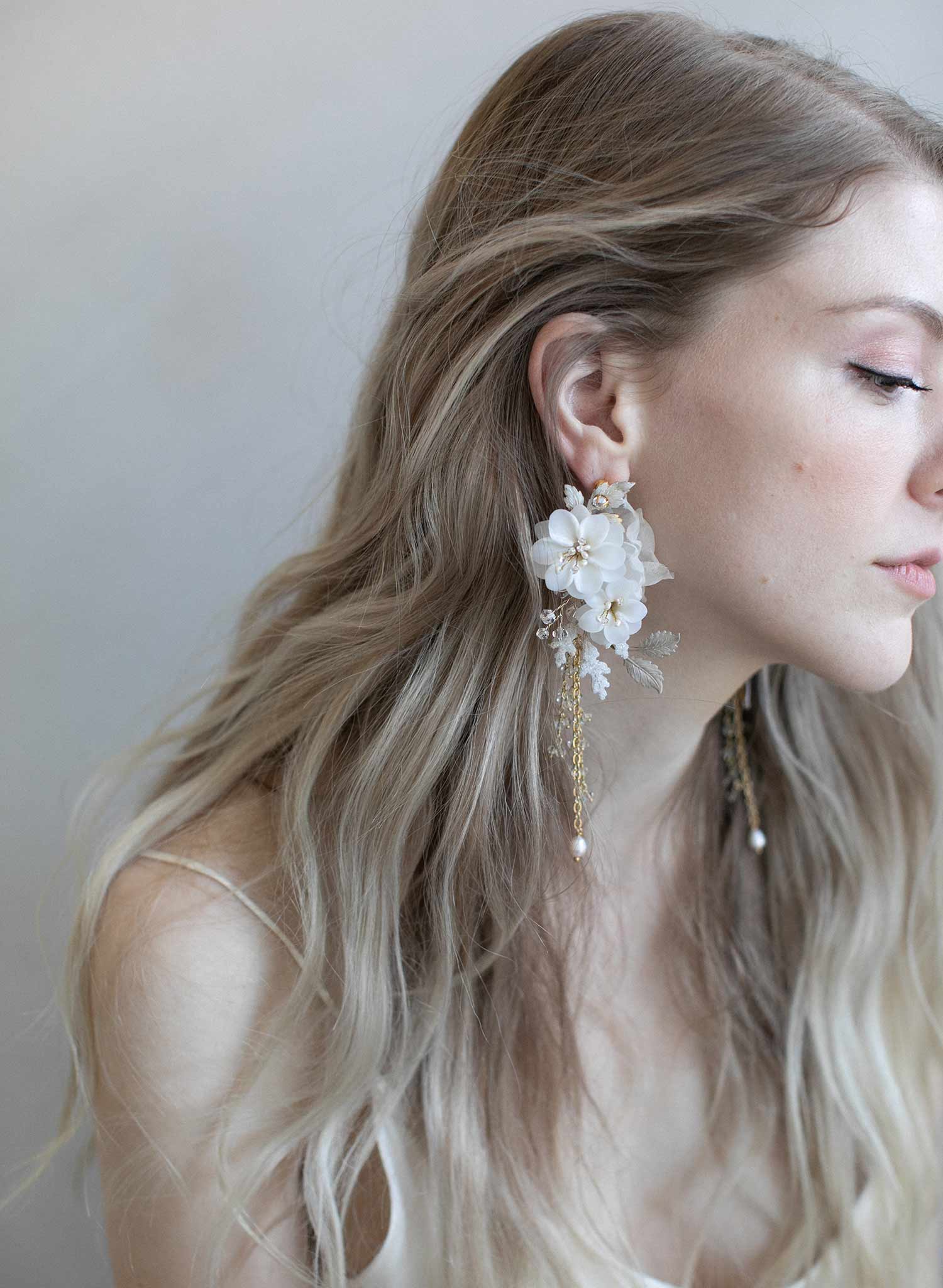Dewdrop Blossom Earrings - Elegant Floral Dangle Earrings for Women, Style #950 | Perfect for Weddings, Parties & Everyday Wear