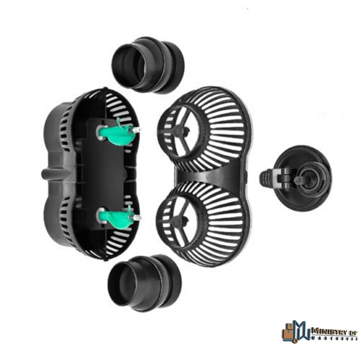 3200GPH Dual Head Aquarium Saltwater & Freshwater Circulation Pump Wave Maker - Perfect for Reef Tanks, Fish Tanks & Aquatic Ecosystems