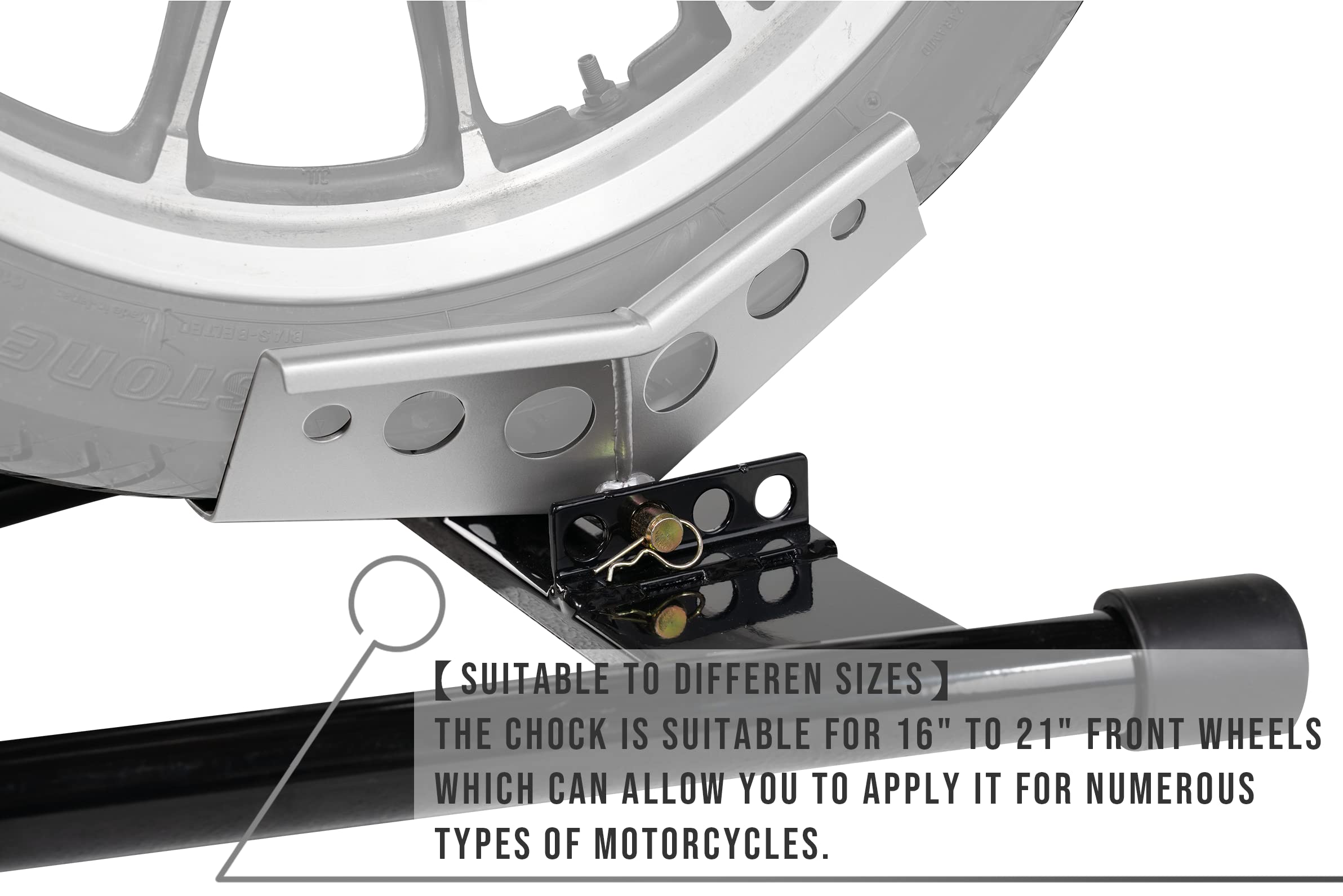 Heavy Duty Adjustable Motorcycle Wheel Chock 16