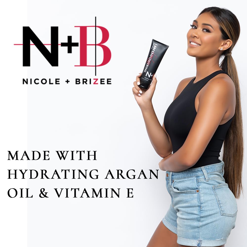 N+B Hydrating Body Wash for Men & Women - Moisturizing Skin Care with Argan Oil & Vitamin E | Sulfate, Paraben & Gluten Free | Cruelty-Free & Made in USA | 8 oz | Perfect for Dry Skin & Daily Shower Routine