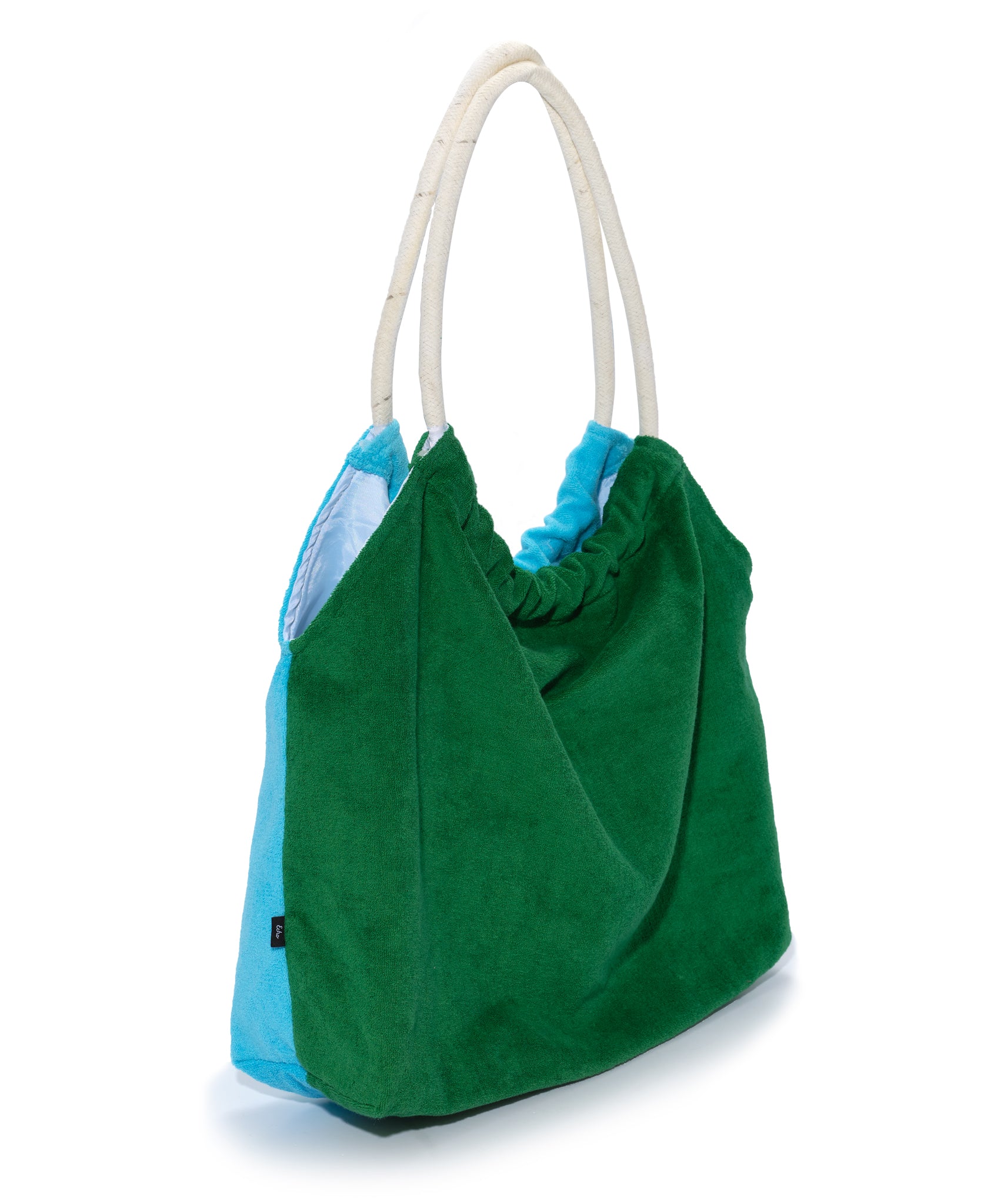 Stylish Terry Two-Tone Tote Bag for Women - Lightweight & Spacious Beach Bag, Gym Tote, or Everyday Carry - Perfect for Travel, Shopping & Work
