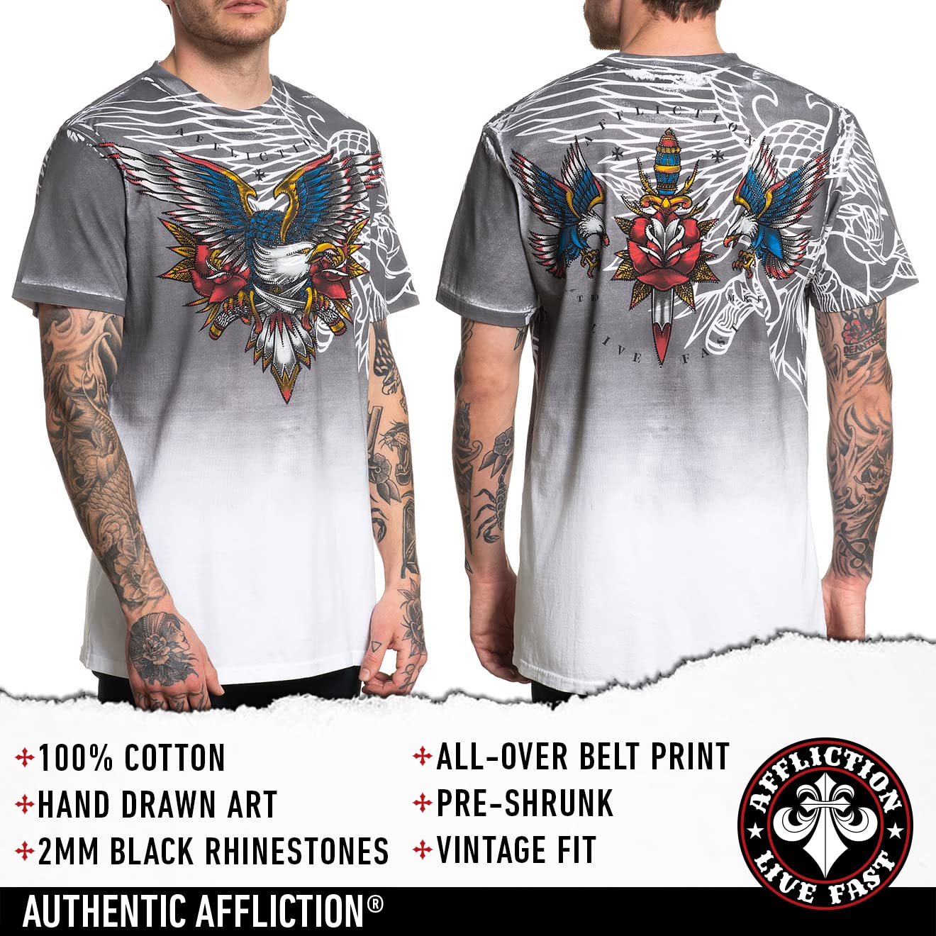 Affliction Men's Core Classic T-Shirts - Premium Cotton Graphic Tees for Casual Wear, Street Style & Everyday Comfort | Trendy Mens Shirts for Outfits, Parties & Urban Fashion
