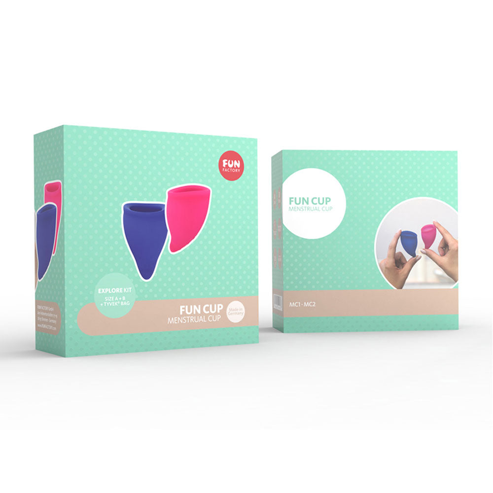 Fun Factory Fun Cup Menstrual Cup - Reusable, Soft & Comfortable for Period Protection - Perfect for Active Lifestyles, Travel & Eco-Friendly Period Care
