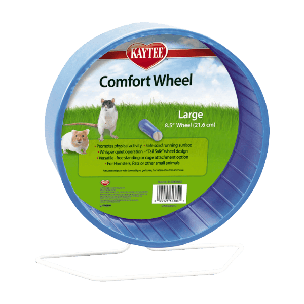 Kaytee Comfort Exercise Wheel for Small Pets - Silent Spinning Hamster Wheel for Gerbils, Mice & Rodents - Perfect for Cage Accessories & Small Animal Enrichment Activities