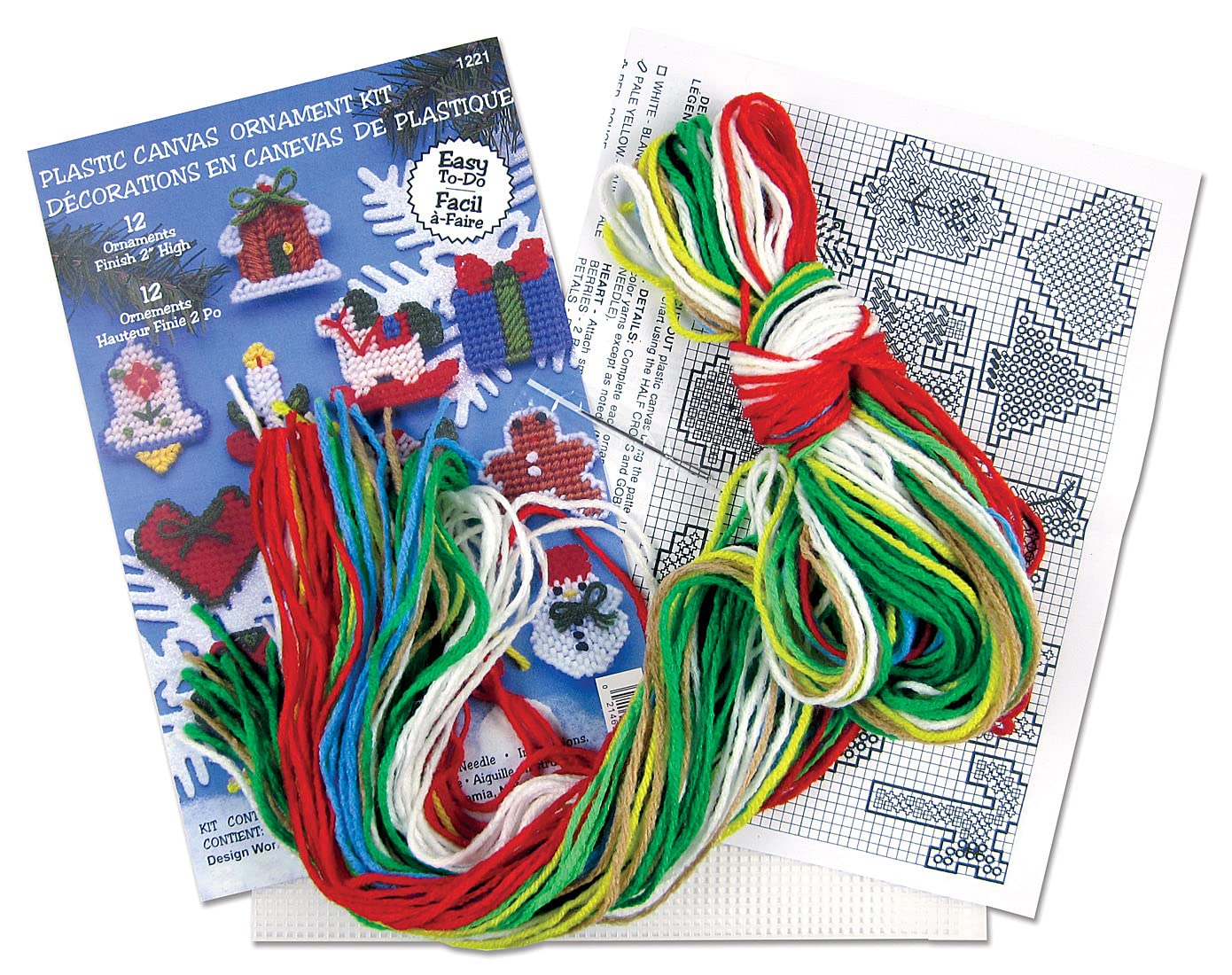 Tobin Country Christmas Plastic Canvas Ornament Kit - DIY Holiday Decorations for Tree, Gifts & Festive Home Decor | Easy Craft Project for Adults & Kids