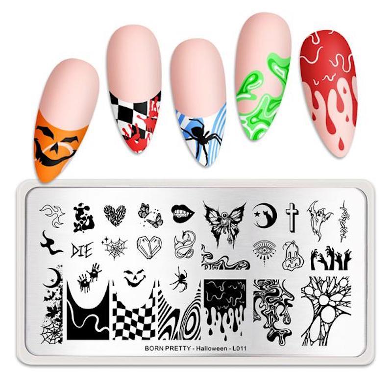 Born Pretty Nail Art Stamping Plates - Floral & Geometric Designs for DIY Manicures - Perfect for Home Salon, Parties & Gifts