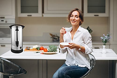 Commercial Coffee Maker Percolator - 50 Cup Stainless Steel Urn for Large Gatherings & Catering