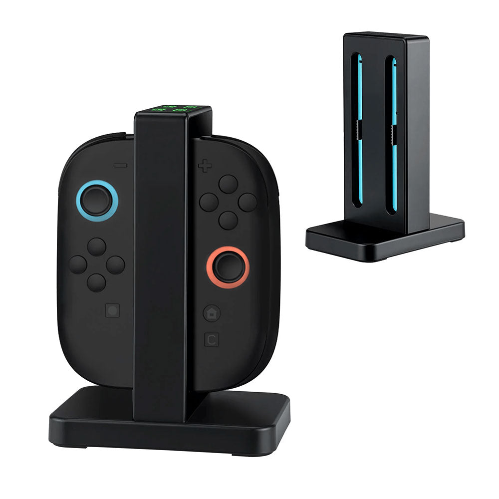 DOBE Charging Dock for Nintendo Switch & Switch OLED - Fast Charging Station for 2 Joy-Con Controllers (Black, TNS-3192B) | Perfect for Gaming Sessions & Travel Accessories