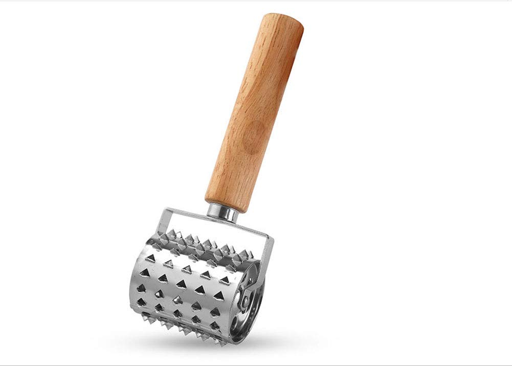 WOIWO Stainless Steel Meat Tenderizer Tool - Professional Steak Needle & Rolling Meat Mallet for Beef, Chicken & Pork - Perfect for Grilling, BBQ & Home Cooking