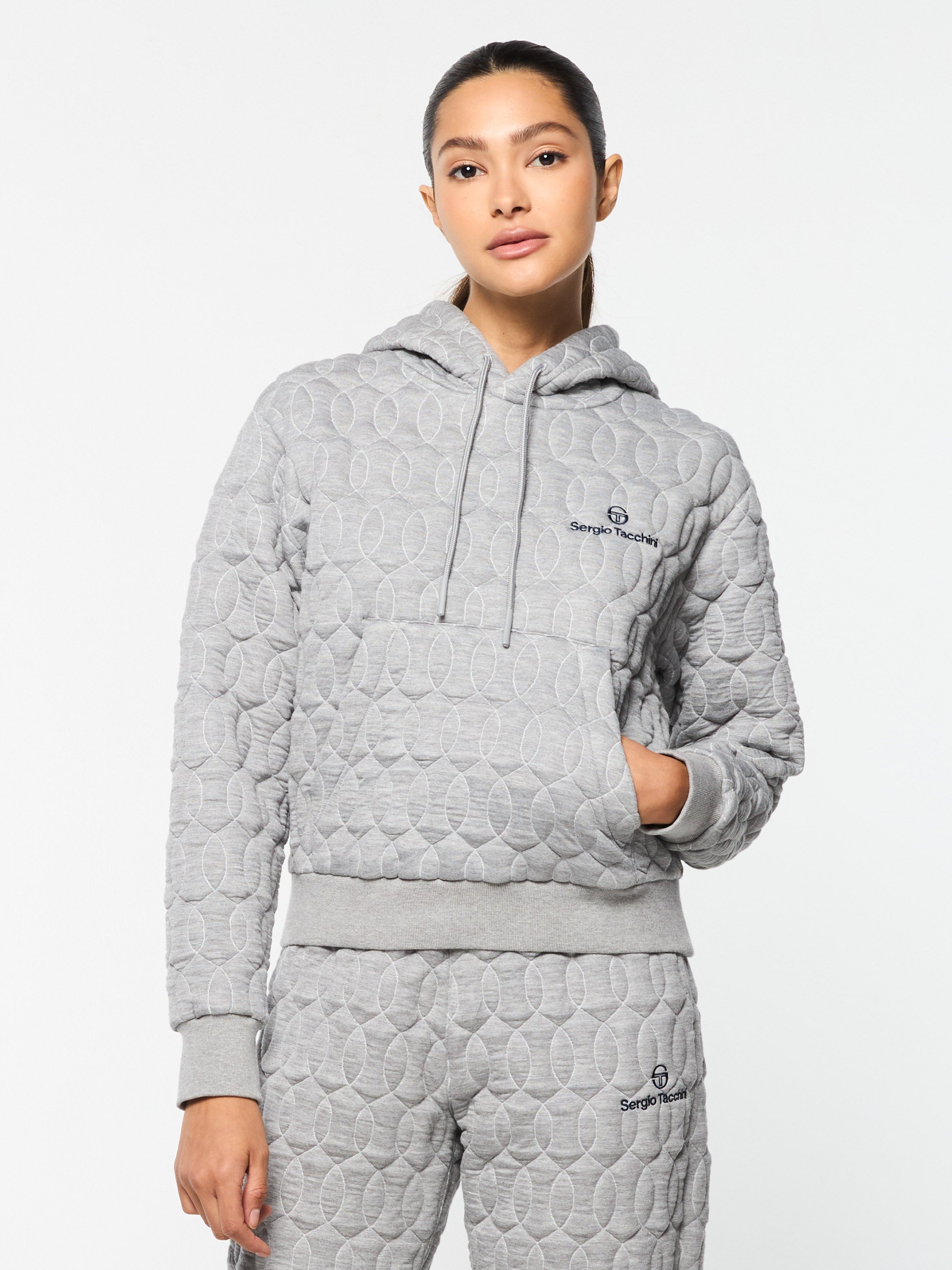 Women's Aversa Quilted Hoodie Jacket - Soft Fleece Lined, Lightweight & Warm - Heather Grey - Perfect for Casual Outfits, Outdoor Activities & Lounge Wear