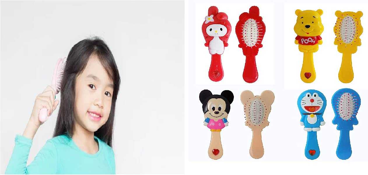 Wizme Baby Hair Brush with Soft Bristles - Gentle Hair Accessory for Newborns & Toddlers - Perfect for Travel, Home & Daily Use - Random Pack of 1 (Great for Grooming, Styling & Soothing Baby's Scalp)