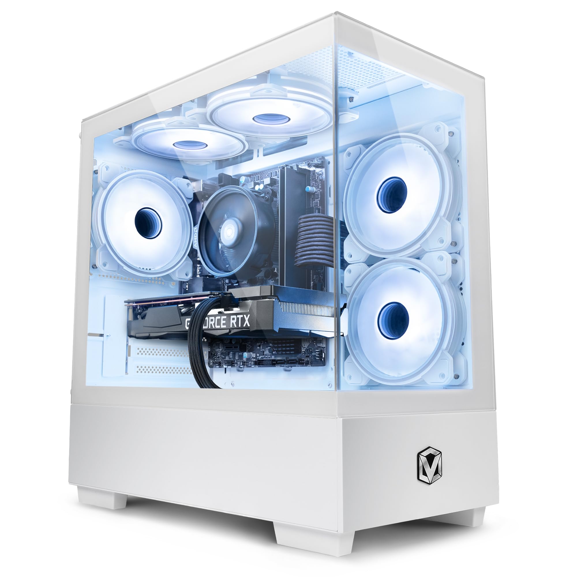 VIBOX V-161 White Gaming PC - AMD Ryzen 5 4500 4.1GHz, NVIDIA GTX 1660 Super 6GB, 16GB RAM, 480GB SSD, Windows 11, WiFi - High Performance Gaming Desktop for Esports, Streaming, VR & Content Creation - Ideal for Home Gaming, Live Streaming, Video Editing & Professional Workstations - Perfect for Gamers, Streamers & Creators
