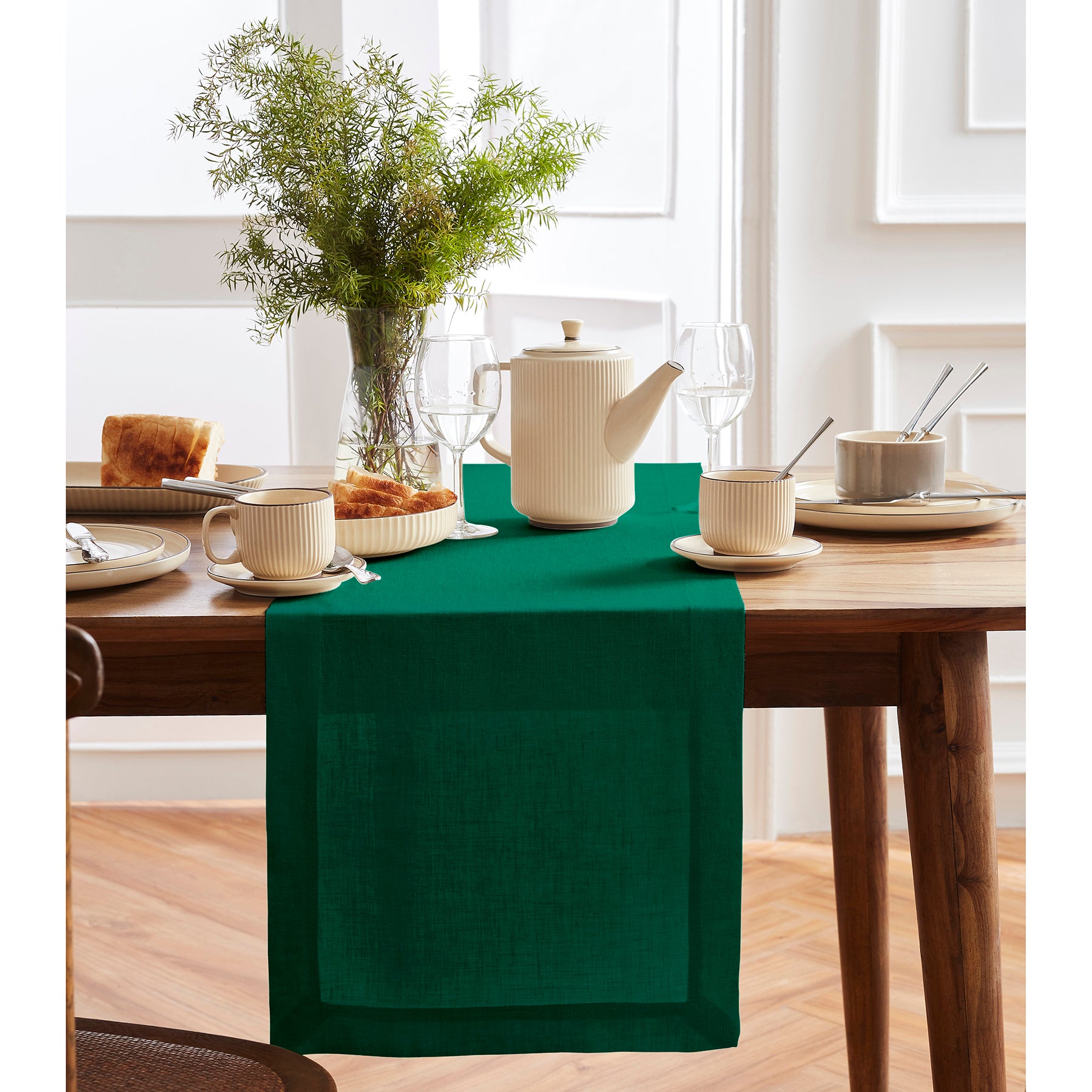Elegant Sonoma Table Runner - Premium Cotton Decorative Table Cover for Dining & Home Decor - Perfect for Holidays, Weddings & Special Occasions