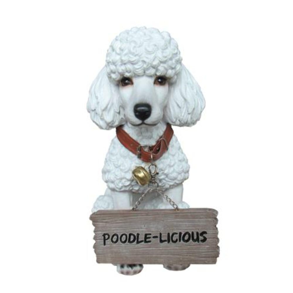LM Treasures Poodle FiFi Small Dog Statue - Cute Miniature Poodle Figurine for Home Decor, Gift & Collectible | Perfect for Shelf Display, Office Desk, or Garden Decoration