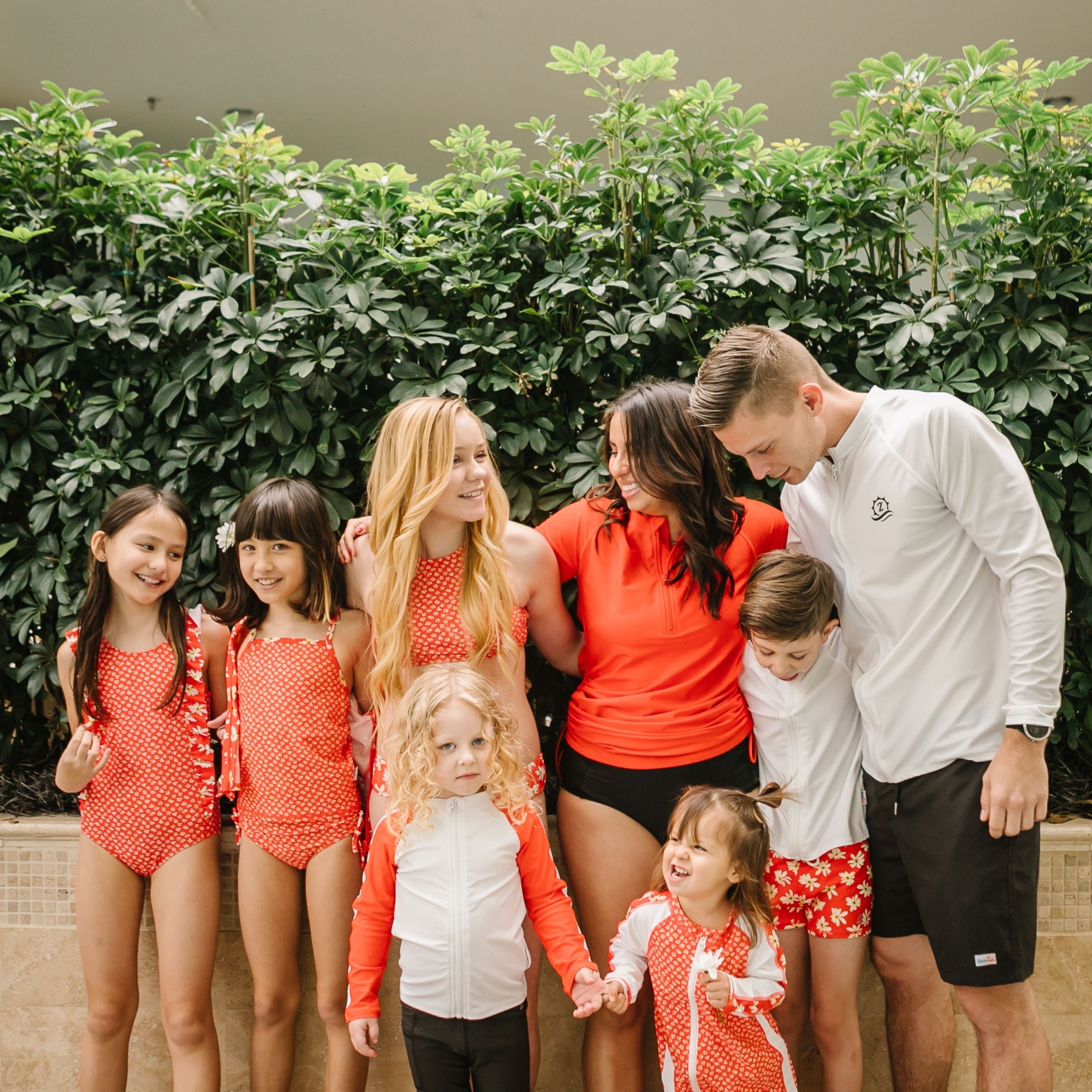 Kids Euro Swim Shorties with Daisy Print - Quick Dry Boys & Girls Swim Trunks for Beach, Pool & Summer Water Activities