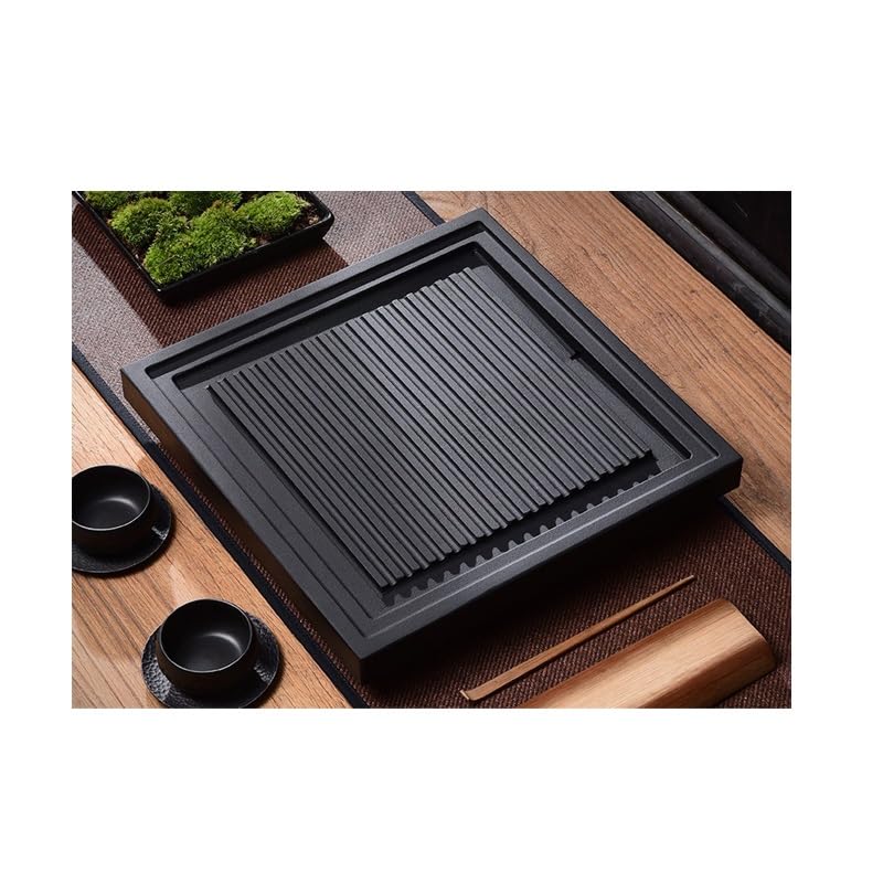 Premium Square Tea Tray - Modern Simple Drainage Kung Fu Tea Table for Home, Office & Bar | Durable Dry Tea Tray for Coffee & Tea Ceremony | Perfect for Gifts, Zen Decor & Asian Tea Culture Enthusiasts (Small Size)