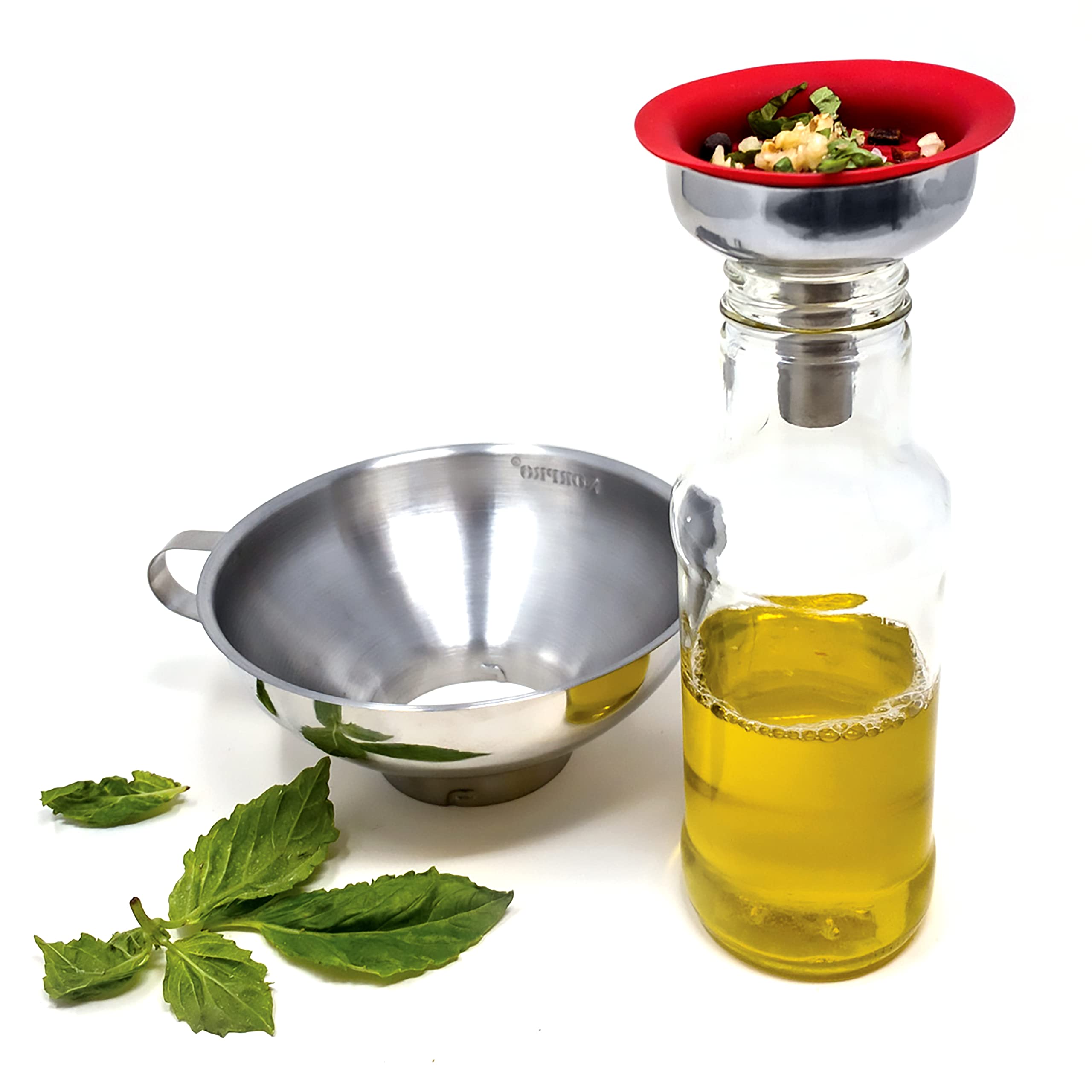 Norpro 5-Inch Stainless Steel Funnel with Removable Spout - Silver Kitchen Funnel for Cooking, Baking, Oil Pouring & Liquid Transfer - Perfect for Home, Restaurant & DIY Projects