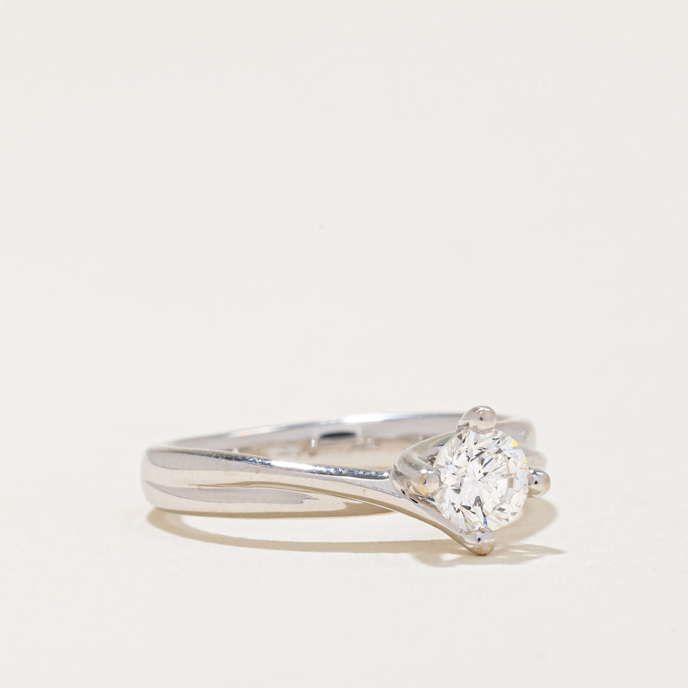0.36ct Solitaire Diamond Engagement Ring for Women - Size 4.25 - Classic Wedding Band, Anniversary Gift & Proposal Jewelry - Perfect for Romantic Moments & Special Occasions