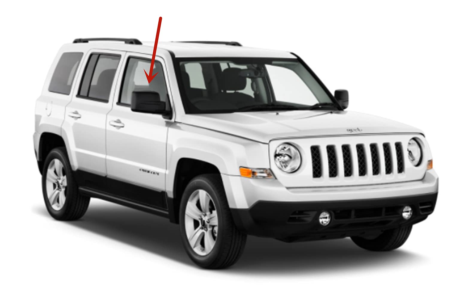 2007-2017 Jeep Patriot Passenger Side Front Door Window Glass Replacement - Right Side Auto Glass for Jeep Patriot 2007 2008 2009 2010 2011 2012 2013 2014 2015 2016 2017 Models - Perfect for Window Repair & Replacement
