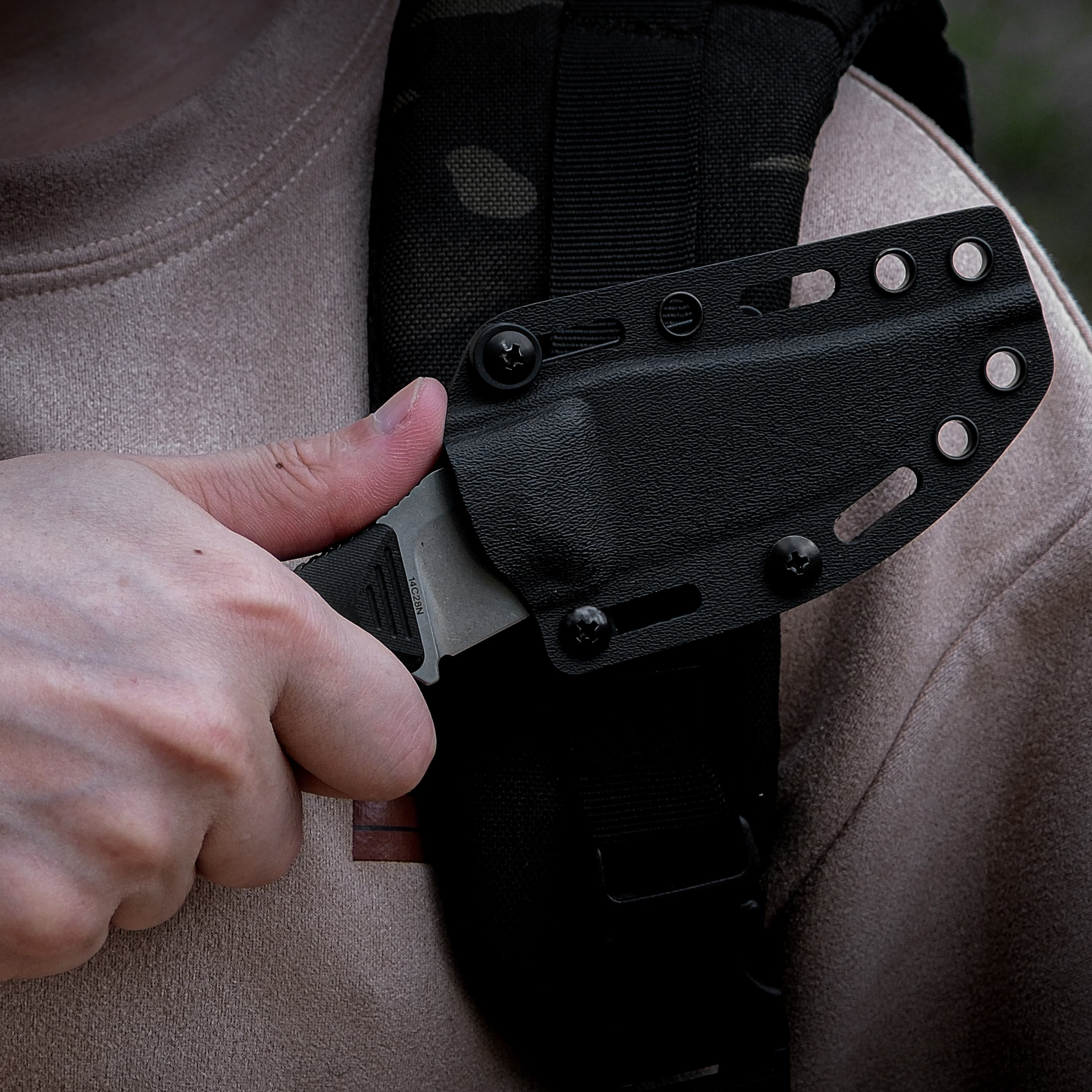 H Back Fixed Blade Knife - 2.92