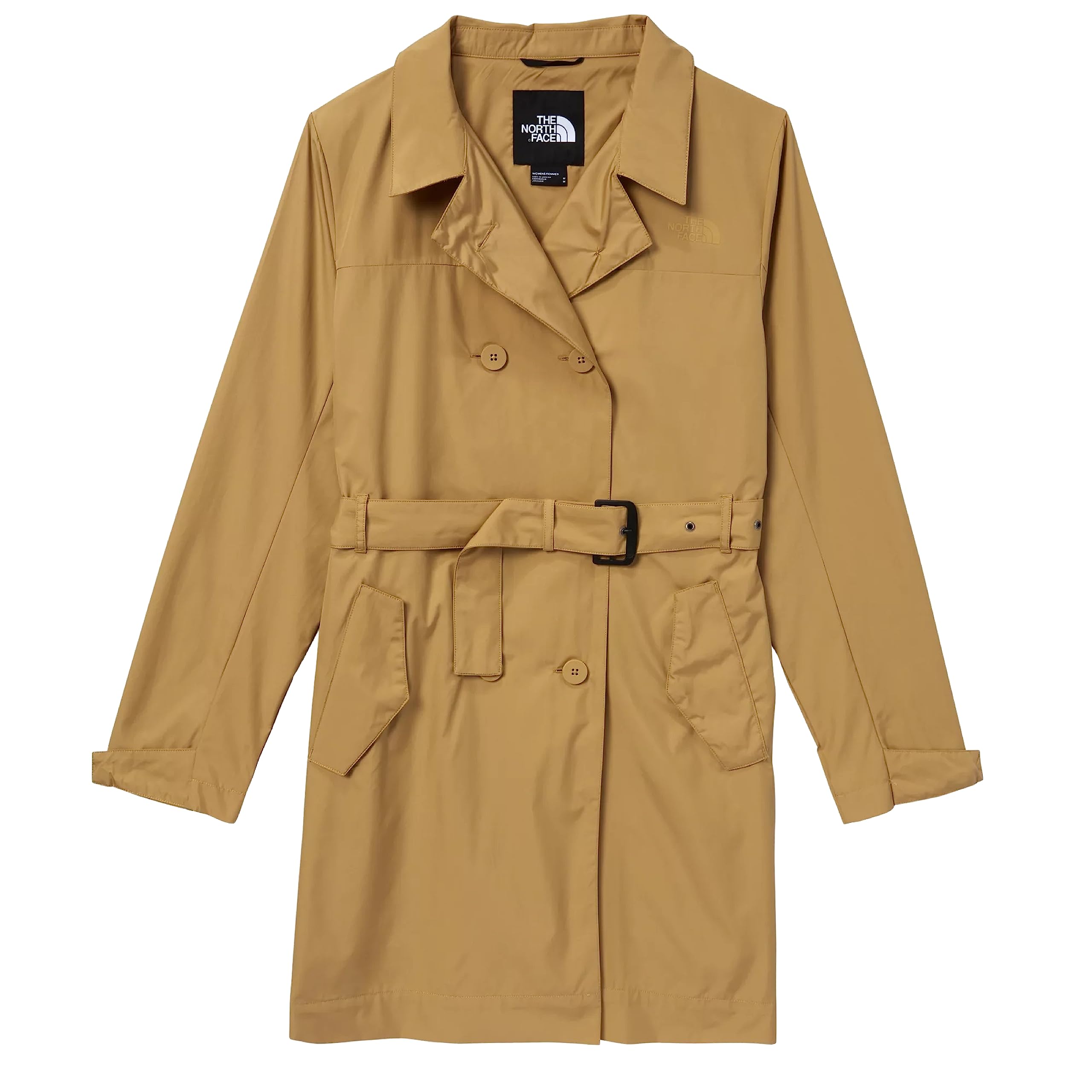 The North Face Women's Waterproof Long Trench Coat with Belt - Stylish Rain Jacket for Urban Commute & Outdoor Activities