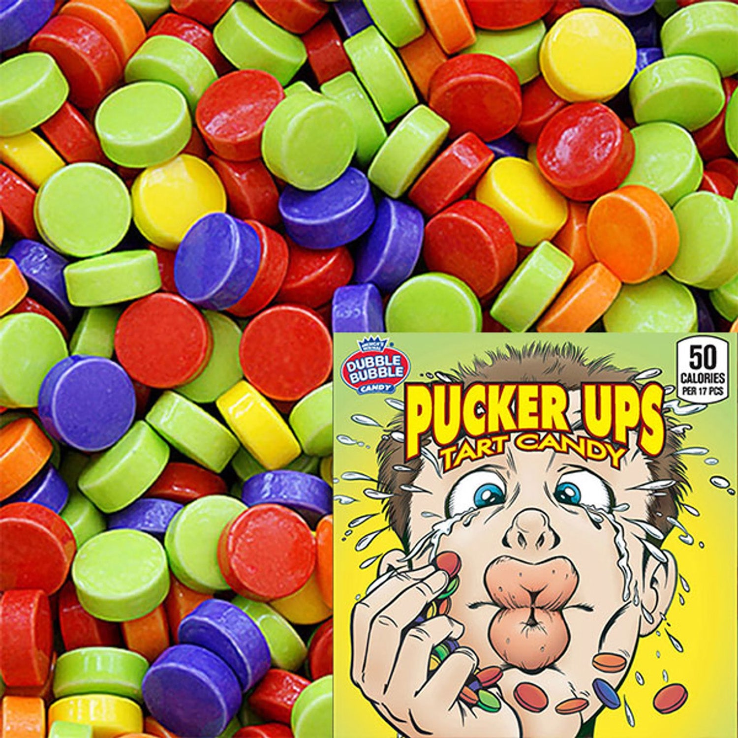Pucker Ups Coated Candy Charms - 25.4lb Bulk Case | Perfect for Candy Buffets, Party Favors & Baking Decorations