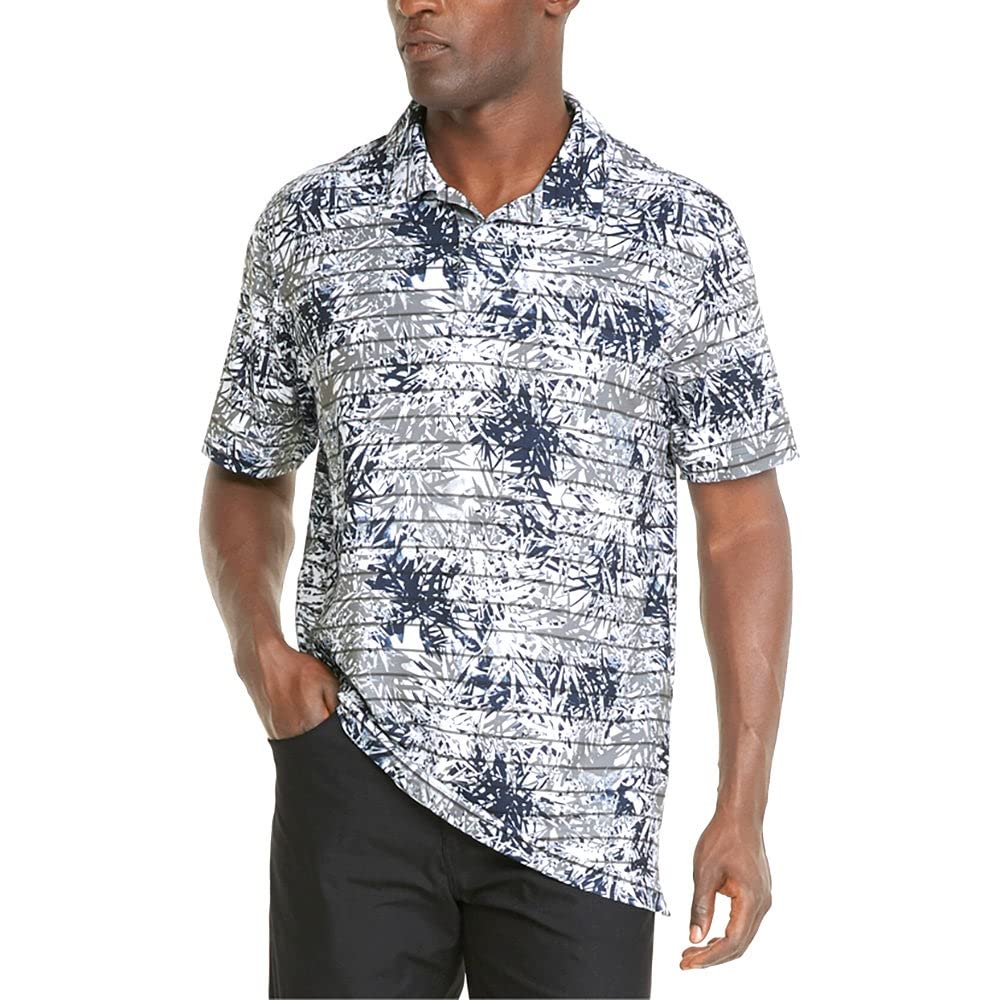 PUMA Men's Cloudspun Golf Polo - Tropical Leaves Design for Outdoor Sports