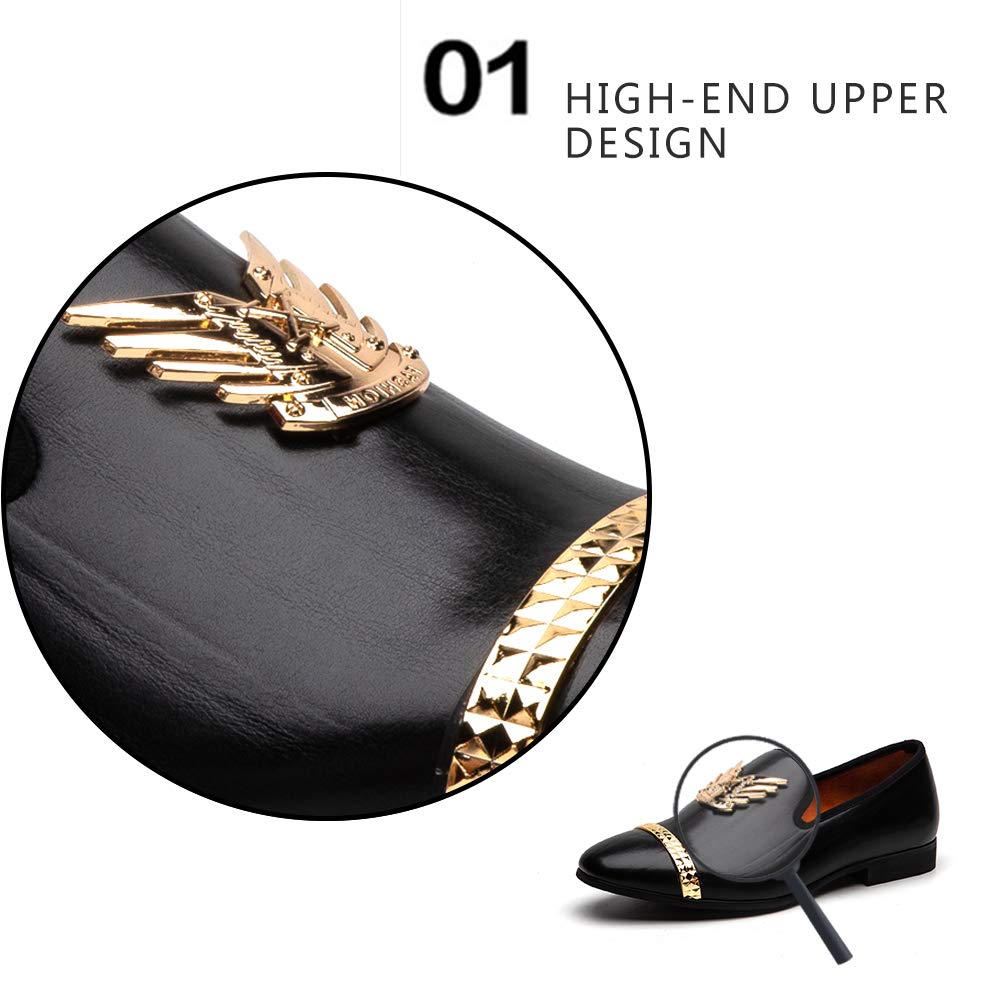 Luxury Men's Loafers - Premium Leather Wedding Dress Shoes for Groom, Formal Party & Business Occasions - Comfortable Slip-On Dress Shoes for Men