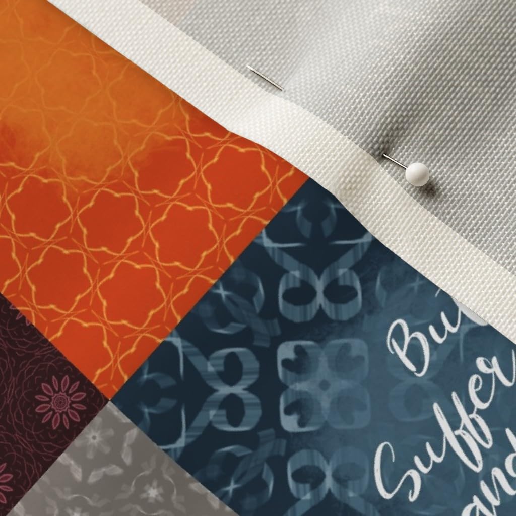 Bible Verse Printed Velvet Fabric - Cheater Quilt Wholecloth for Baby & Christian Home Decor - Upholstery, Apparel & DIY Craft Projects - Perfect for Quilting, Sewing & Home Decoration