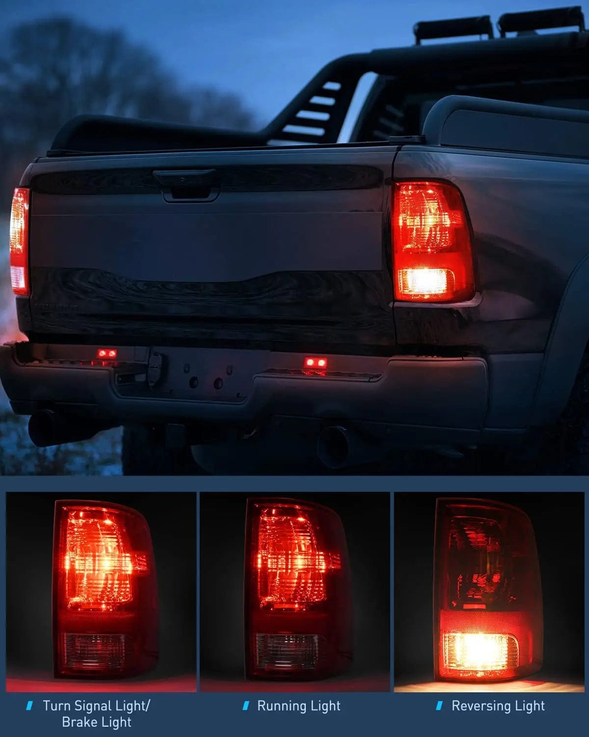 2009-2018 Dodge Ram 1500 2500 3500 Passenger Side Tail Light Assembly - OE Style Replacement Rear Lamp for Improved Visibility & Safety - Perfect for Night Driving, Off-Roading & Truck Upgrades