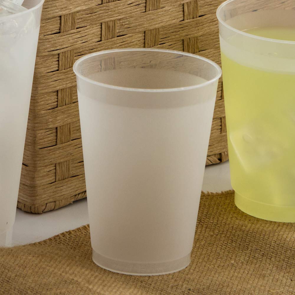 Frost-Flex 20oz Plastic Drinking Cups - 500 Pack, Durable & Shatterproof for Parties, Picnics, and Outdoor Events - BPA-Free Frosted Design for Cold Beverages