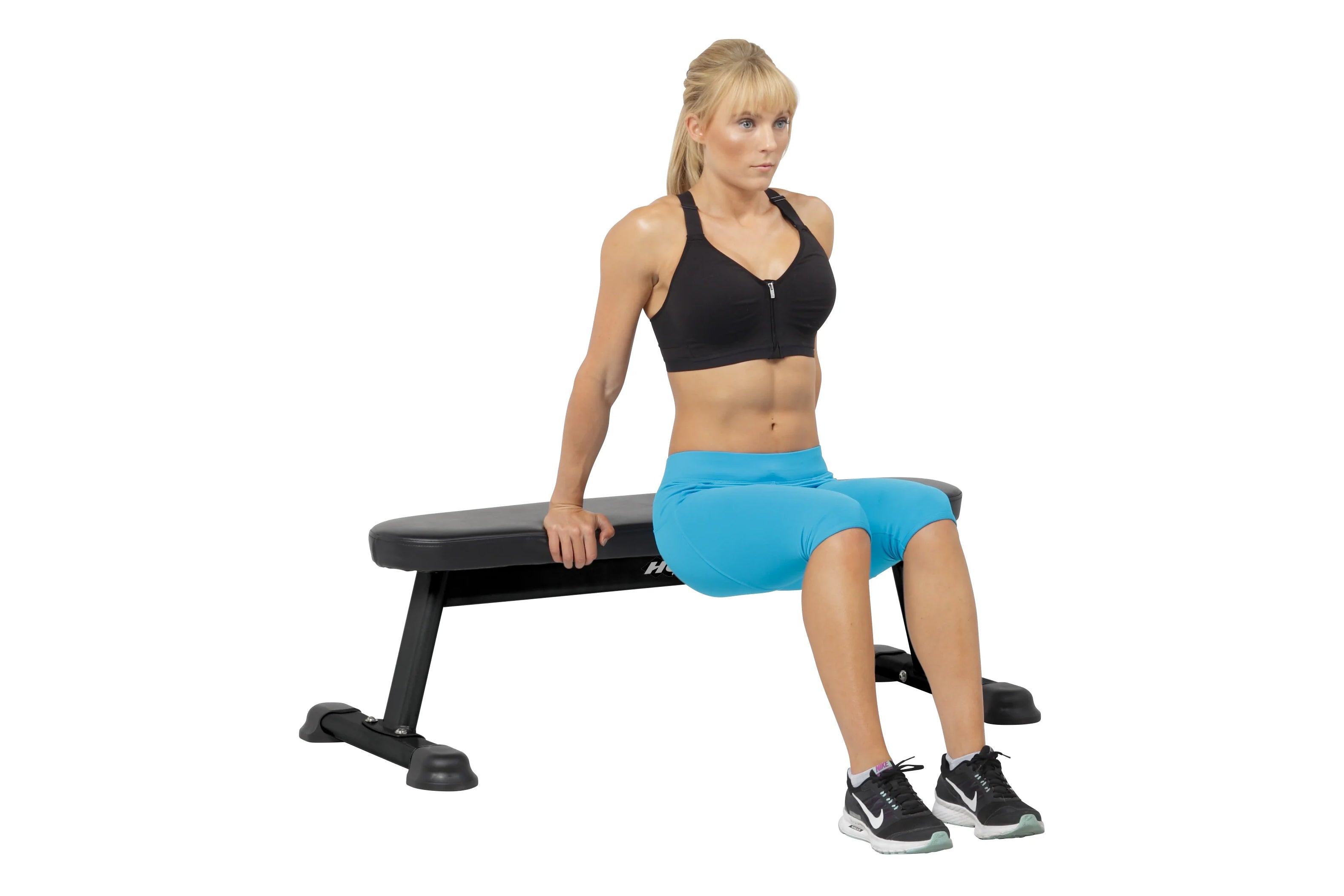 Hoist Flat Utility Bench (HF 5163) - Adjustable Weight Bench for Home Gym, Strength Training & Full Body Workouts - Perfect for Dumbbell Exercises, Sit-Ups & Fitness Training