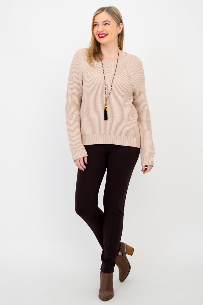 Davis Sweater for Women - 100% Natural Cotton Knitwear - Cozy & Soft Pullover for Fall & Winter - Perfect for Casual Outfits, Office Wear & Weekend Relaxation