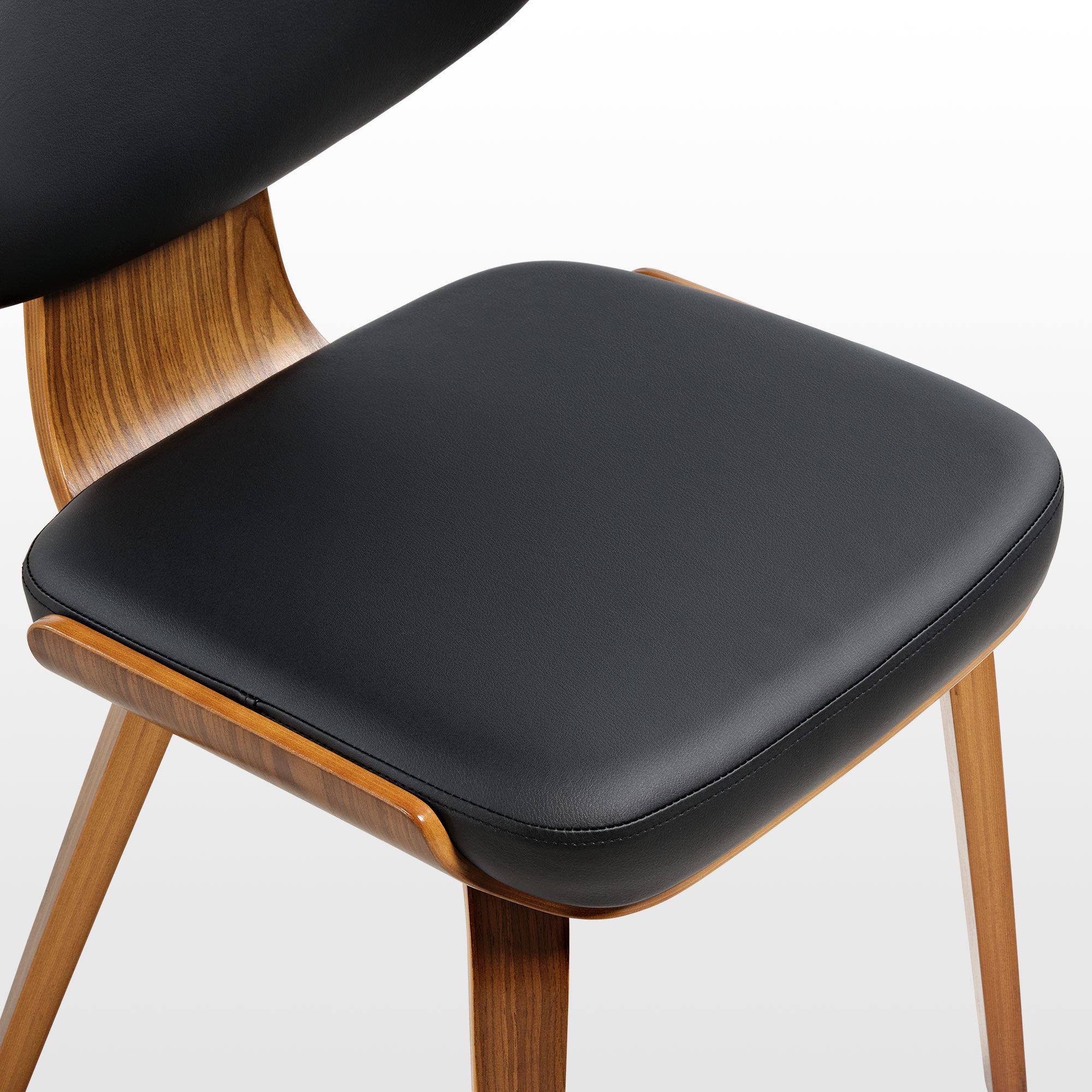 Belmar Genuine Leather Dining Chairs Set of 2 - Modern Upholstered Side Chairs for Kitchen, Dining Room & Home Office - Comfortable & Stylish Seating Solution
