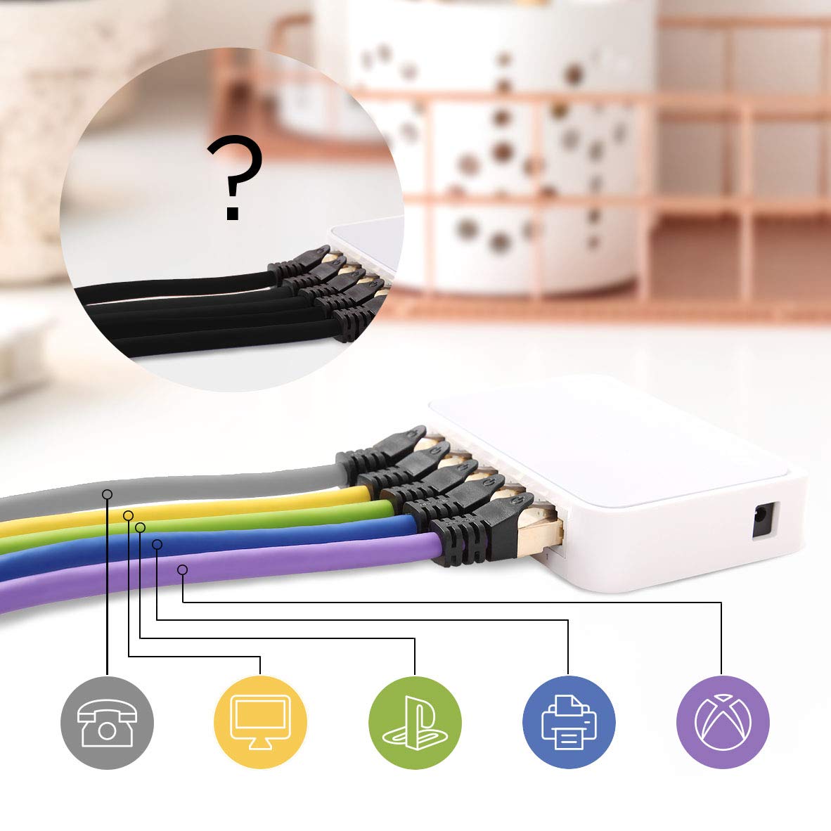 Duronic CAT8 Ethernet Cable 10M (33ft) - High Speed 40Gbps, 2000MHz Shielded Network Cable with Snagless RJ45 Connectors - Ideal for Gaming, Streaming & Home Office Setup