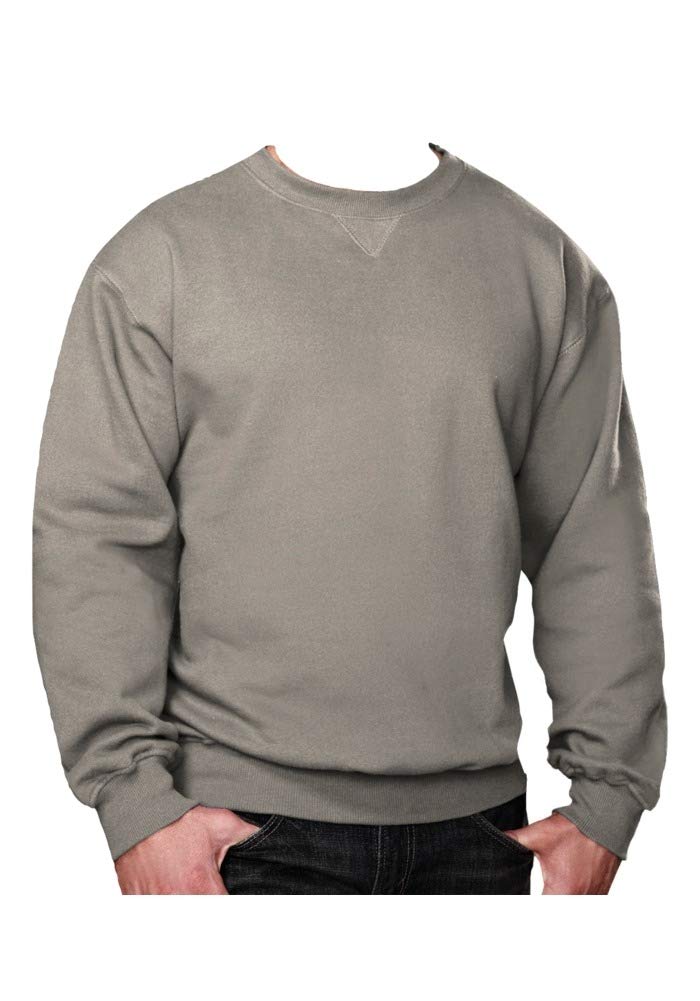 Falcon Bay Big and Tall Fleece Crewneck Sweatshirt - Comfortable Heavyweight Pullover for Men in Black, Navy, Grey (Sizes up to 10X) - Perfect for Casual Wear, Outdoor Activities & Layering