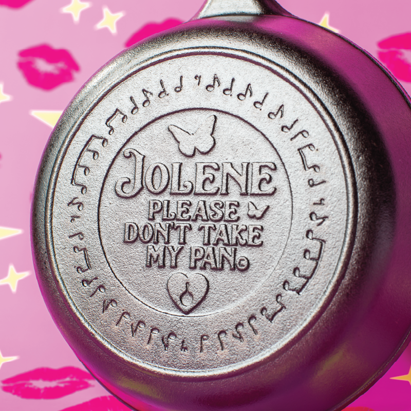 Cast Iron Jolene Dolly Skillet 20cm - Premium Heavy Duty Cookware for Baking, Frying & Serving - Perfect for Stovetop, Oven & Outdoor Cooking