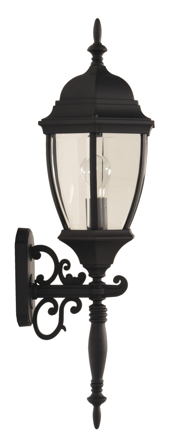 Textured Black Bent Glass Cast Single Light Wall Sconce - Perfect for Bedroom, Hallway, and Entryway Lighting