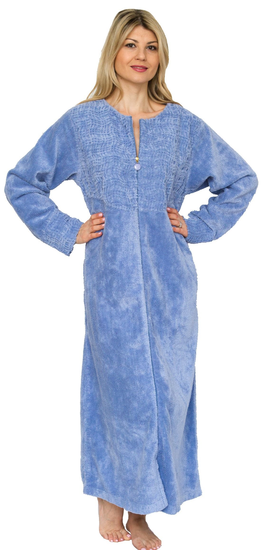Women's Soft Cotton Chenille Bathrobe - Full Length Plush Robe for Spa, Lounge & Relaxation at Home