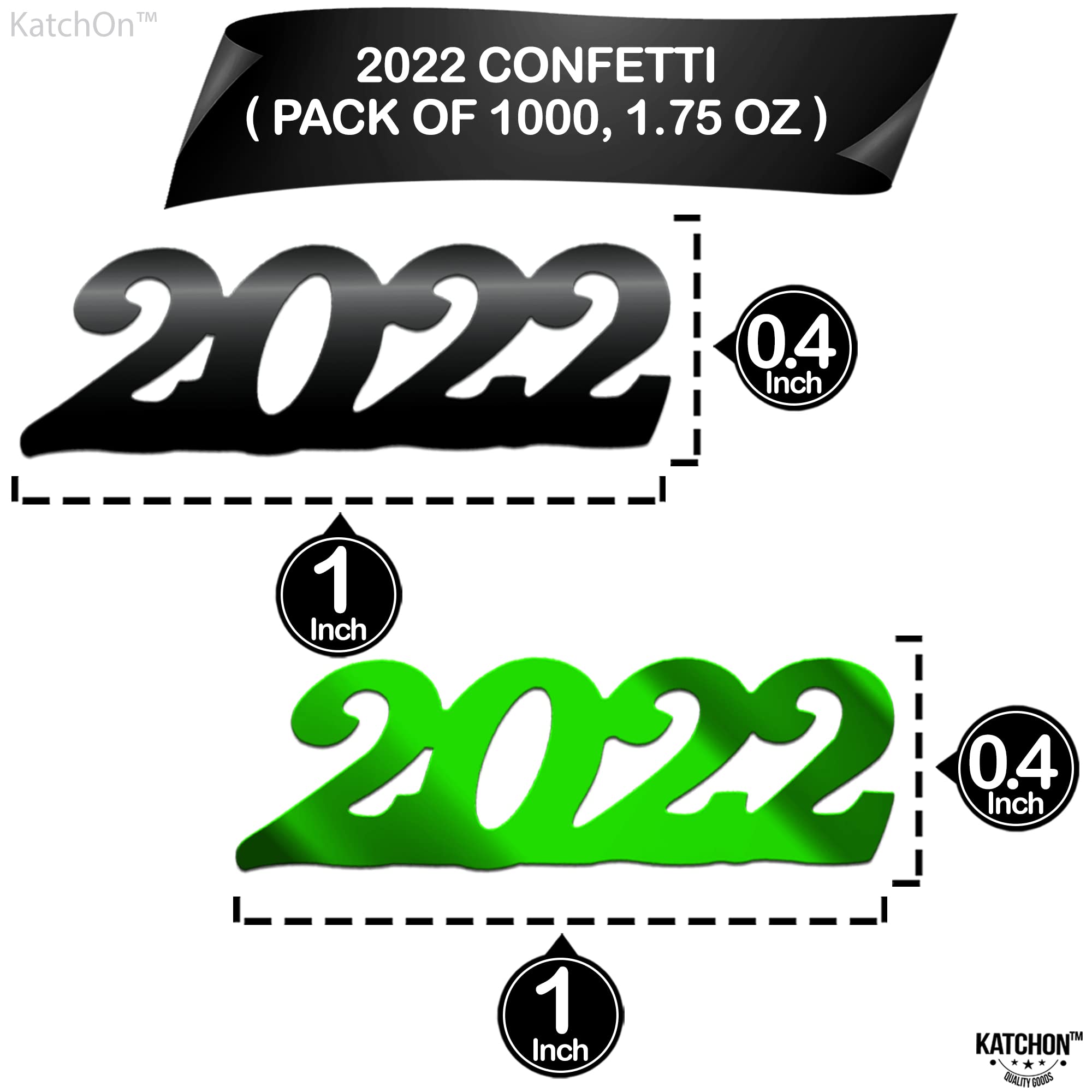 2022 Graduation Confetti - 1000 Pcs Green & Black Graduation Party Decorations for Table, Photo Backdrops & Celebration Scenes | Class of 2022 Graduation Supplies | Eco-Friendly Biodegradable Confetti