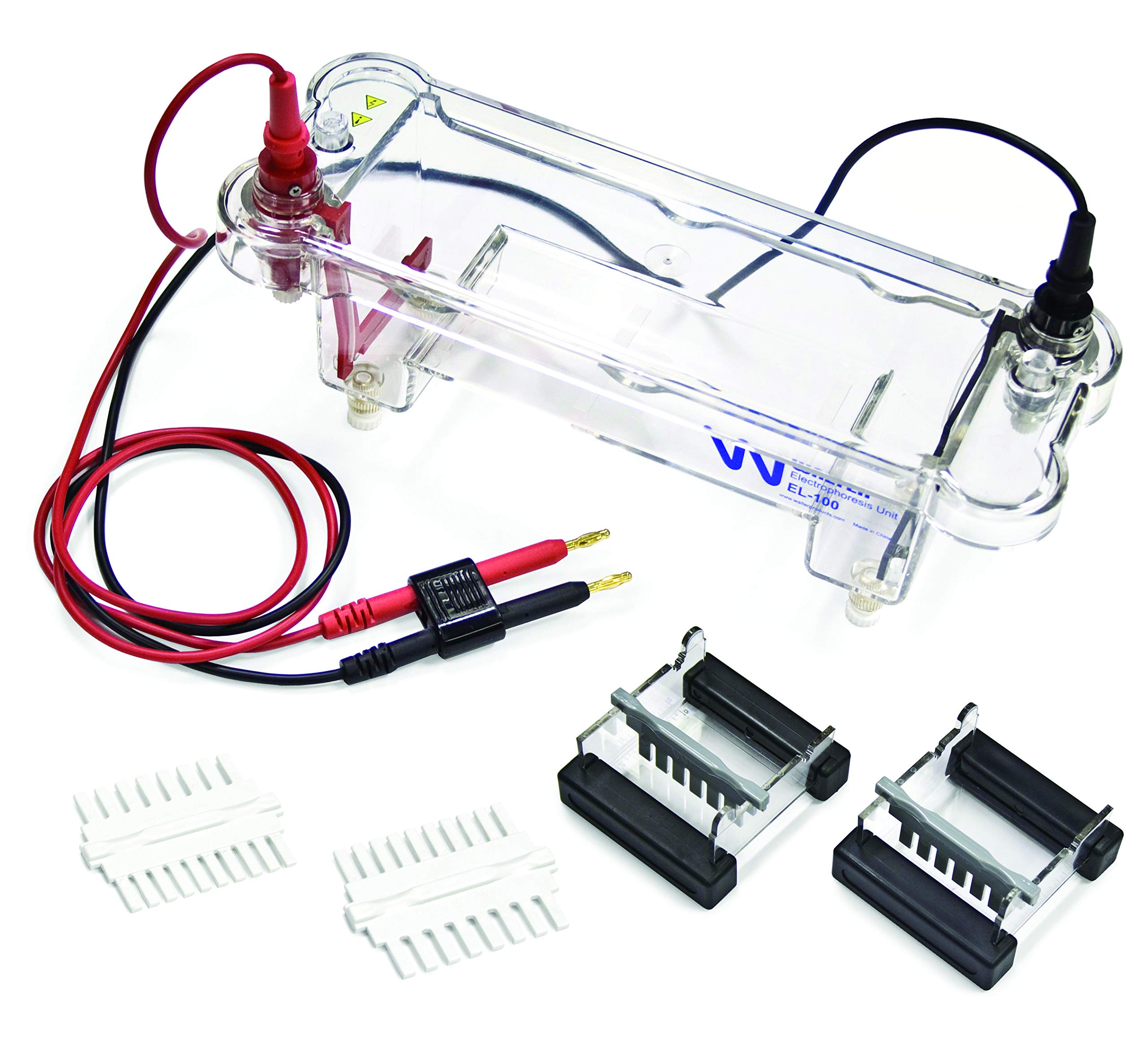 Parco Scientific PLE002 Electrophoresis Apparatus - 16 Samples per Gel with Two 7x7cm Casting Trays | DNA/RNA Protein Separation for Lab Research & Classroom Experiments