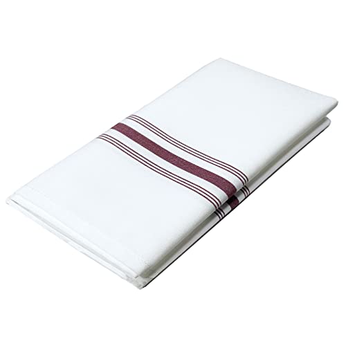 White Burgundy Red Stripes