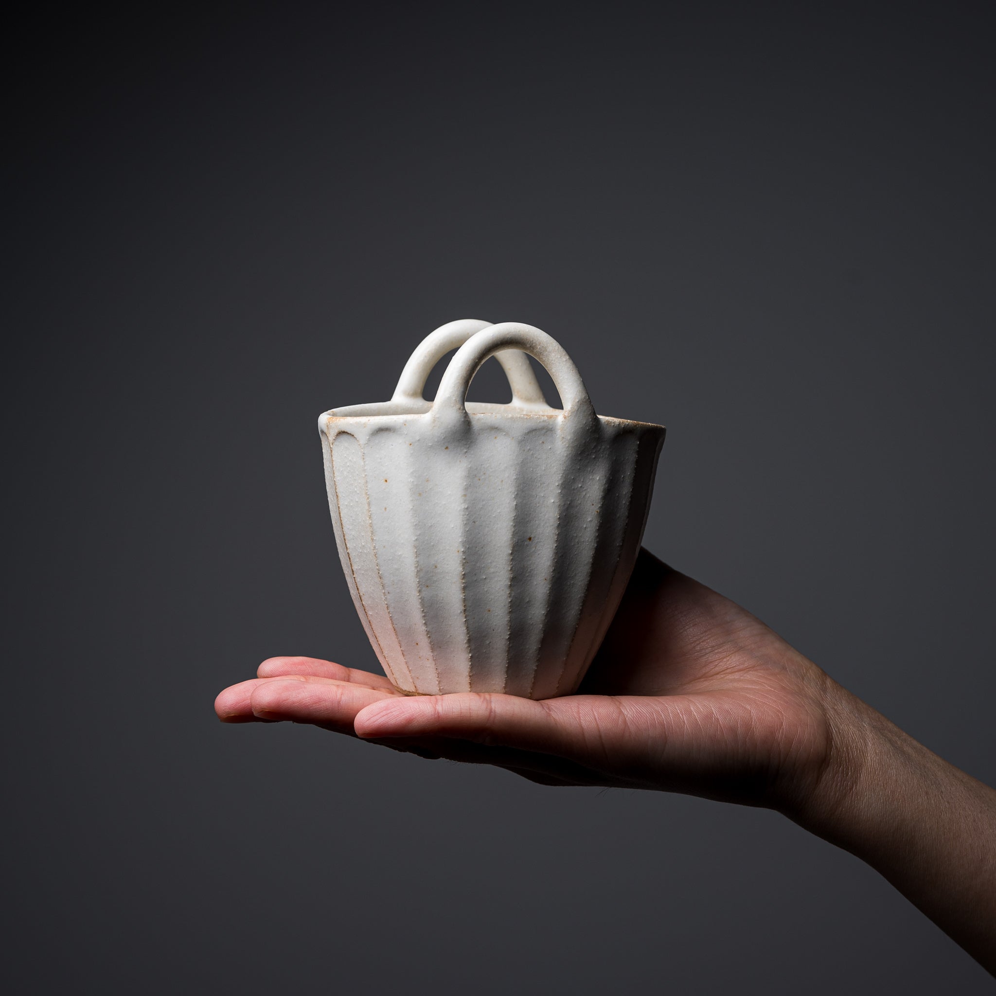 Wakasama Kiln Basket Vase - Handcrafted Japanese Ceramic Pot for Home Decor | Perfect for Floral Arrangements, Centerpieces & Zen Interior Design