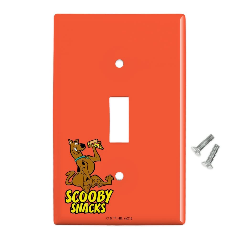 Scooby Snacks Plastic Wall Decor Light Switch Plate Cover - Fun Cartoon Graphics for Kids Room, Bedroom, or Game Room - Easy DIY Home Decor Upgrade